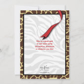 Chic Contemporary Animal Print Foto Geburtstag Einladung (Rückseite)