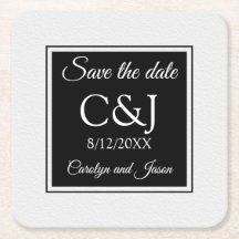 Chic Contemporary Mit Monogramm Save the Date