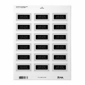 Chic Contemporary Wedding Adressaufkleber (Vorne)