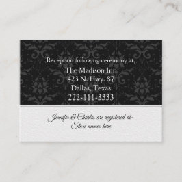 Chic Contemporary Wedding Begleitkarte