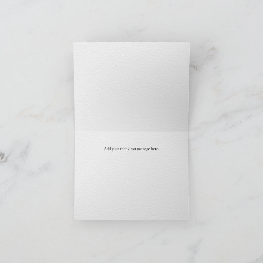 Chic Contemporary Wedding Dankeskarte (Innenseite)