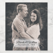 Chic Contemporary Wedding Weinetikett (Einzelnes Label)