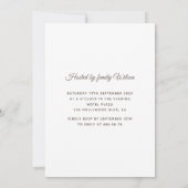 Chic Cool glänzendes Goldkleid tiara Sweet 16 Einladung (Rückseite)