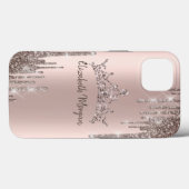 Chic Cool Glitzer Crown Drop Case-Mate iPhone Hülle (Rückseite (Horizontal))