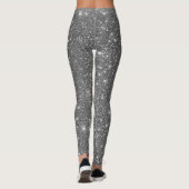 Chic Cool Stylish Silver Gray Sparklie Glitzer Leggings (Rückseite)