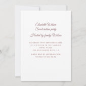 Chic Coole Typografie Rose gold tiara süß 16 Einladung (Rückseite)