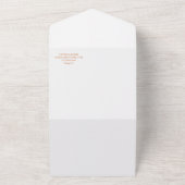 Chic Copper Calligrafy Lässig Wedding All In One Einladung (Außenbereich)