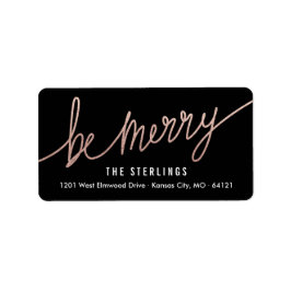 Chic Copper Foil Weihnachtsgebäck Rücksendeadresse Adressaufkleber