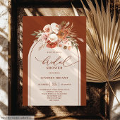 Chic Copper Pampas Grass Boho Bridal Paper Teller