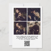 Chic Coquette Bow Multi Foto Grid | Hochzeit Save The Date (Rückseite)