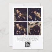 Chic Coquette Bow Multi Foto Grid | Hochzeit Save The Date (Rückseite)