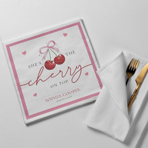 Chic Coquette Cherry am oberen Brautparty Serviette