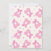 Chic Coquette Cherry auf Top Baby Dusche Einladung (Rückseite)