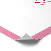 Chic Coquette Cherry auf Top Baby Dusche Schild (Ecke)