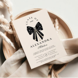 Chic Coquette Graduation Celebration Einladung