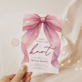 Chic Coquette Pink Bow Brautparty Einladung