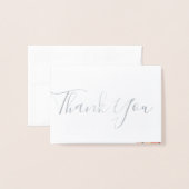 Chic Coral Floral Wedding Foto Danke Karte (Vorderseite mit Umschlag)