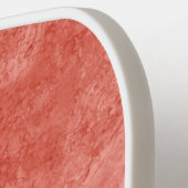 Chic Coral Marmor Weiße Streifen Name Telefon Cust Pickleball Schläger (Linke Seite)