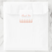 Chic Coral Ombre Chevrons Quadratischer Aufkleber (Tasche)