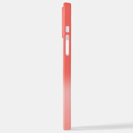 Chic Coral Ombre Name Anfangsbuchstaben Monogramm iPhone Hülle (Linke Seite)