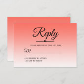 Chic Coral Ombre Sweet 16 UAWG Einladung (Vorne/Hinten)