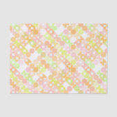 Chic Coral Orange Blush Pink Circles Art Pattern Seidenpapier (Vorderseite)