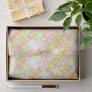Chic Coral Orange Blush Pink Circles Art Pattern Seidenpapier