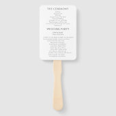 Chic Coral Pink Set of Wedding Fans Fächer (Rückseite)