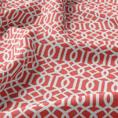 Chic Coral Trellis Lattice Muster Stoff