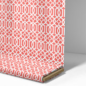 Chic Coral Trellis Lattice Muster Stoff