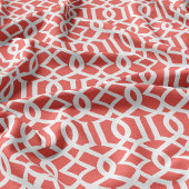 Chic Coral Trellis Lattice Muster Stoff