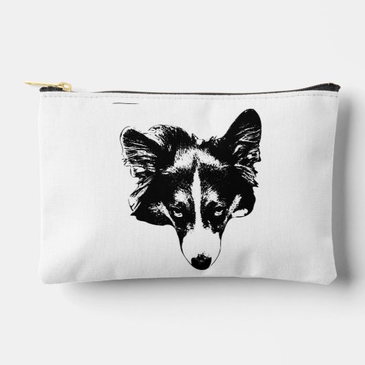 chic corgi visage zubehörtasche (Vorderseite)