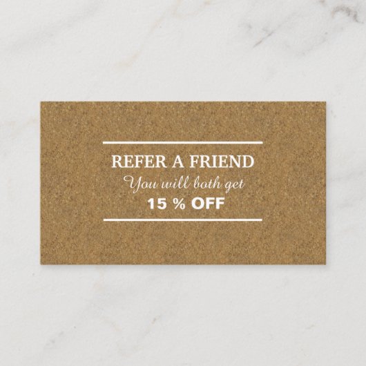 Chic Cork Empfehlungskarte (Vorderseite)