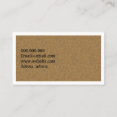 Chic Cork Holz mit Rahmen minimalistisch Visitenkarte (Rückseite)