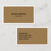 Chic Cork Holz mit Rahmen minimalistisch Visitenkarte (Vorne/Hinten)