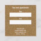 Chic Cork Holz Terminkarte (Rückseite)