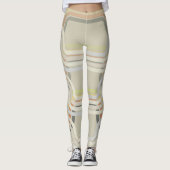 Chic Cornsilk White Curves Muster Leggings (Vorderseite)