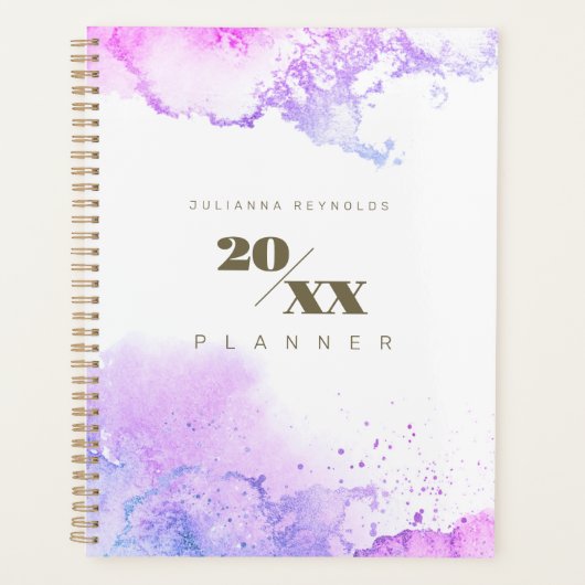Chic Cosmic Lila Planner Planer (Vorderseite)