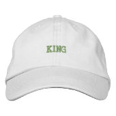 Chic Cotton Cap mit King Text Embroiderhut Bestickte Baseballkappe (Vorderseite)