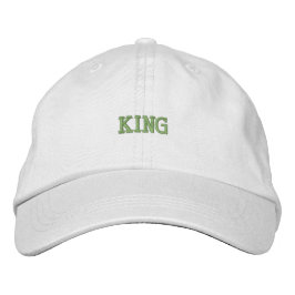 Chic Cotton Cap mit King Text Embroiderhut Bestickte Baseballkappe