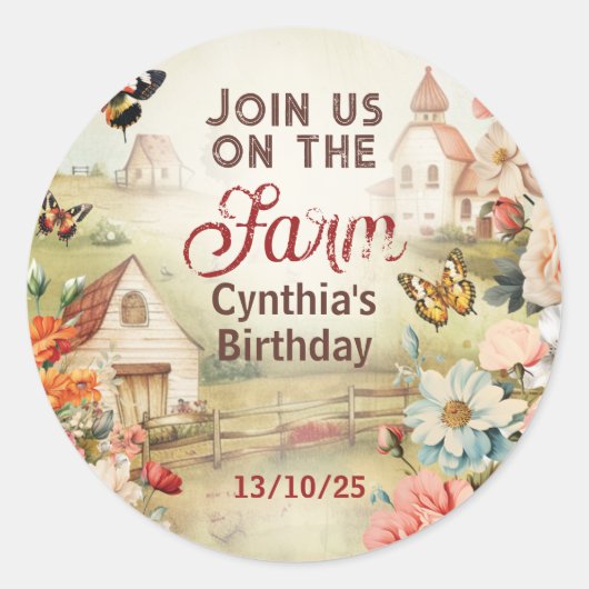 Chic Country Farm Stickers (Vorderseite)