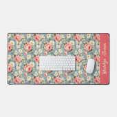 Chic Country Garden Floral Pattern Personalized Schreibtischunterlage (Tastatur & Maus)