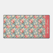 Chic Country Garden Floral Pattern Personalized Schreibtischunterlage (Vorderseite)