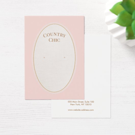 Chic Country Pink Earring Display Card (Schreibtisch)