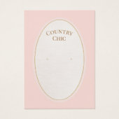 Chic Country Pink Earring Display Card (Vorderseite)