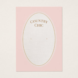 Chic Country Pink Earring Display Card