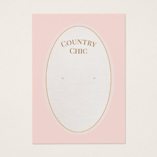 Chic Country Pink Earring Display Card (Vorderseite)