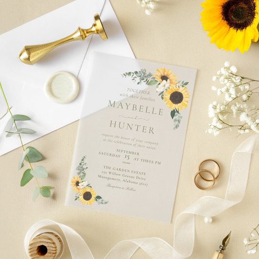 Chic Country Watercolor Blumenblumen Hochzeit Pergament Einladungen