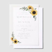 Chic Country Watercolor Blumenblumen Hochzeit Pergament Einladungen (Versetzt)