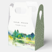Chic Countryside Mountain River Landschaft Hochzei Geschenkschachtel (Geöffnet)